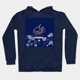 Food, chicken, restaurant with dark blue color background Hoodie